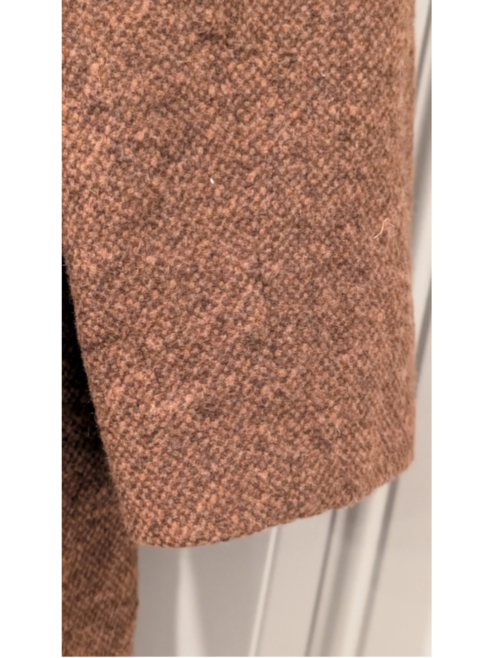 Vintage Cinzia Rocca Loro Piana Wool Angora Coat Brown Italy Sz 6 - Picture 14 of 15